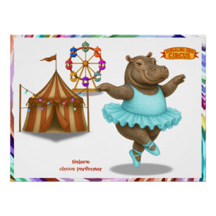 Póster artista de circo Helene