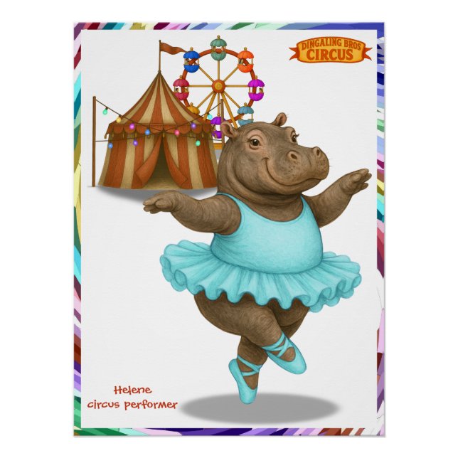 Póster artista de circo Helene (Frente)