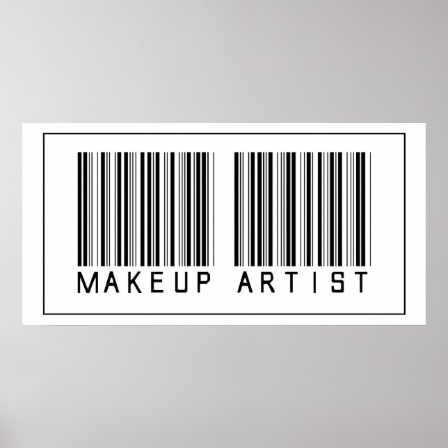 Póster Artista de Makeup de Código de Barras (Frente)