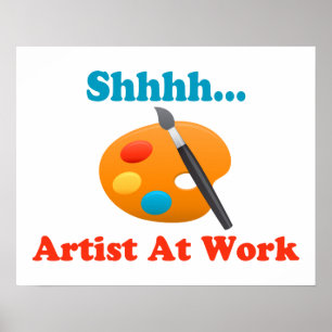 Poster Artista de Shhhh no pintor do trabalho