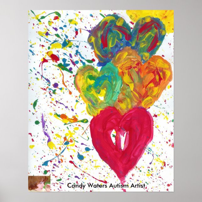 Póster Artista do Autismo Candy Waters (Frente)