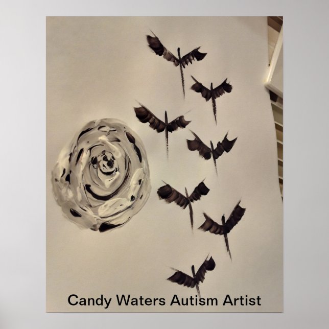 Poster Artista do Autismo Candy Waters (Frente)