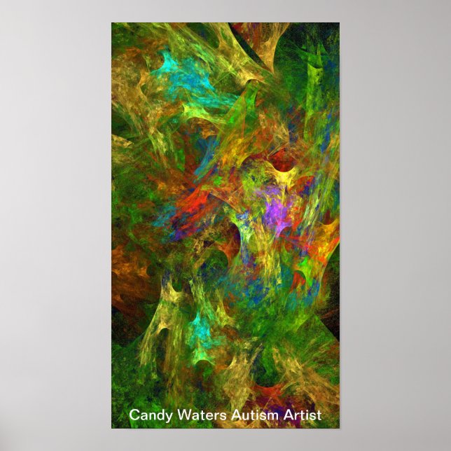 Poster Artista do Autismo Candy Waters (Frente)