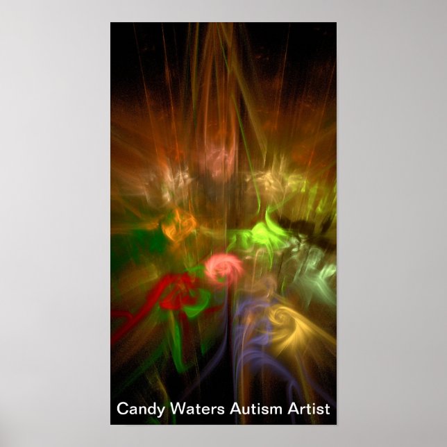 Poster Artista do Autismo Candy Waters (Frente)