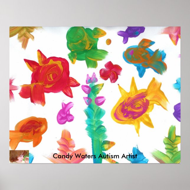 Póster Artista do Autismo Candy Waters (Frente)