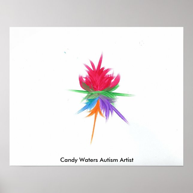 Póster Artista do Autismo Candy Waters (Frente)