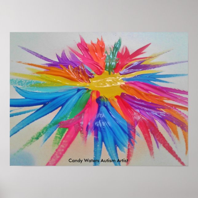 Póster Artista do Autismo Candy Waters (Frente)