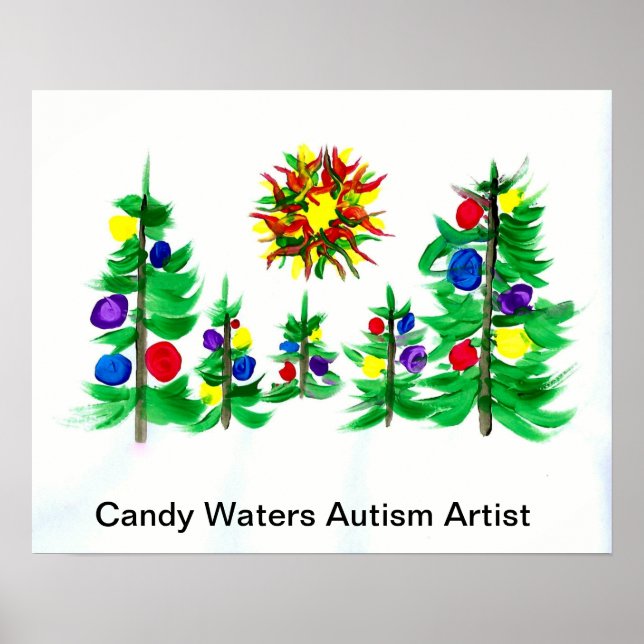 Poster Artista do Autismo Candy Waters (Frente)