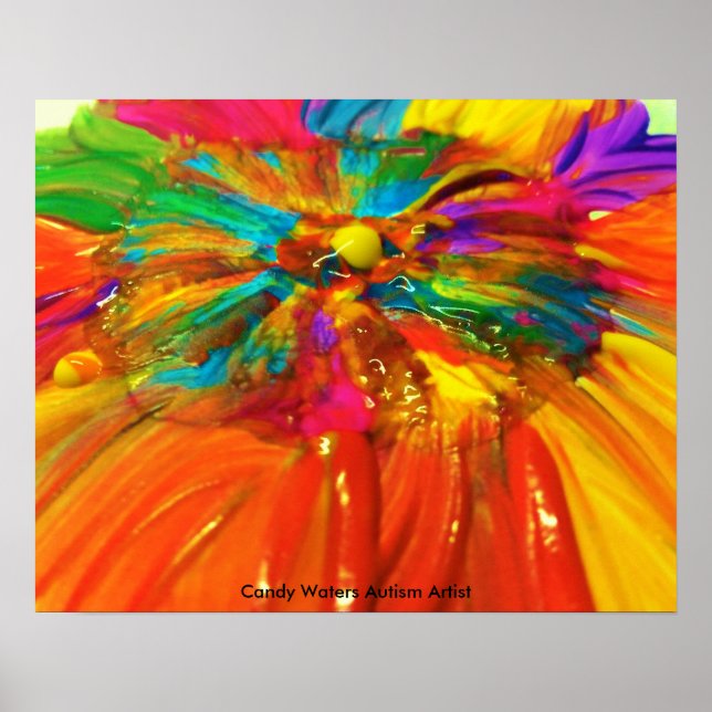 Poster Artista do Autismo Candy Waters (Frente)