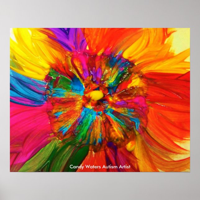 Poster Artista do Autismo Candy Waters (Frente)