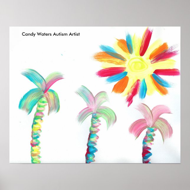 Poster Artista do Autismo Candy Waters (Frente)