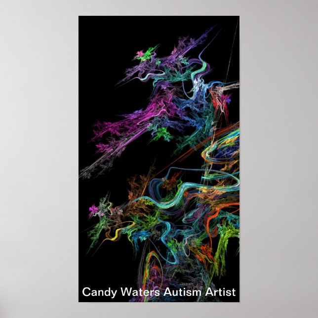 Poster Artista do Autismo Candy Waters (Frente)