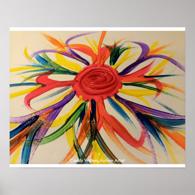 Póster Artista do Autismo Candy Waters (Frente)
