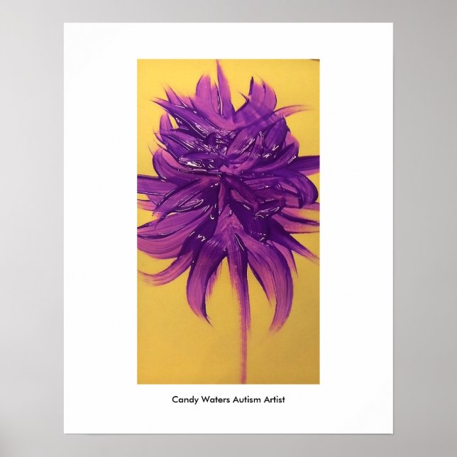 Póster Artista do Autismo Candy Waters (Frente)