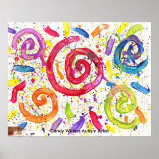 Póster Artista do Autismo Candy Waters