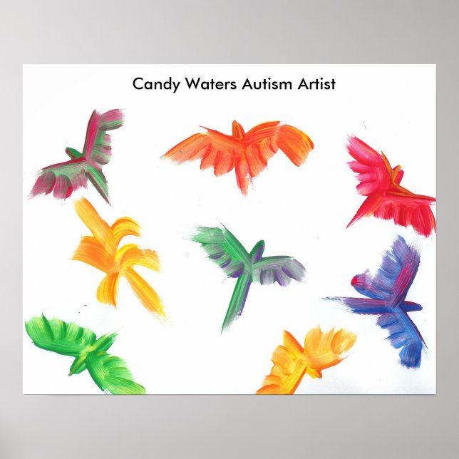 Poster Artista do Autismo Candy Waters (Frente)