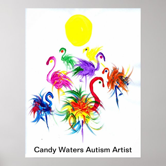 Poster Artista do Autismo Candy Waters (Frente)