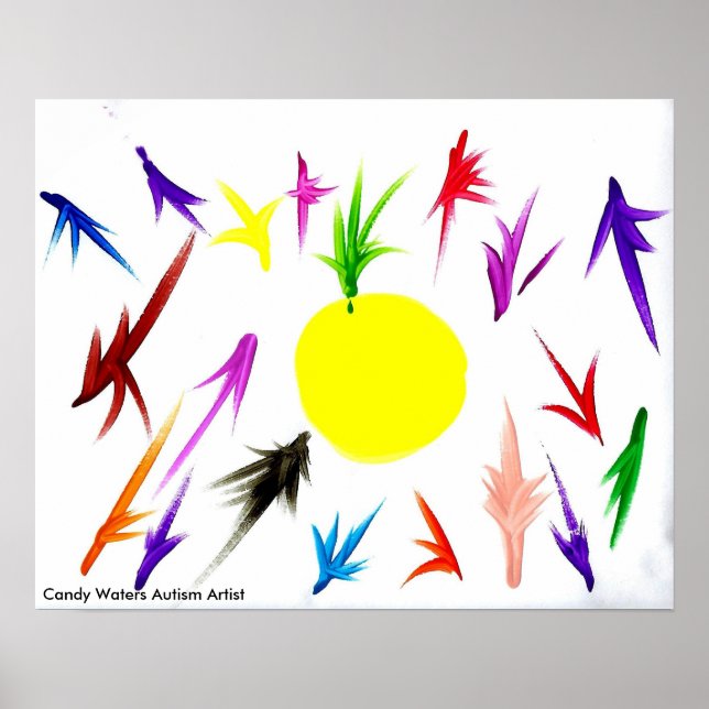 Poster Artista do Autismo Candy Waters (Frente)
