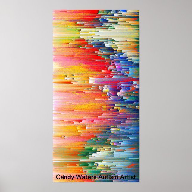 Poster Artista do Autismo Candy Waters (Frente)