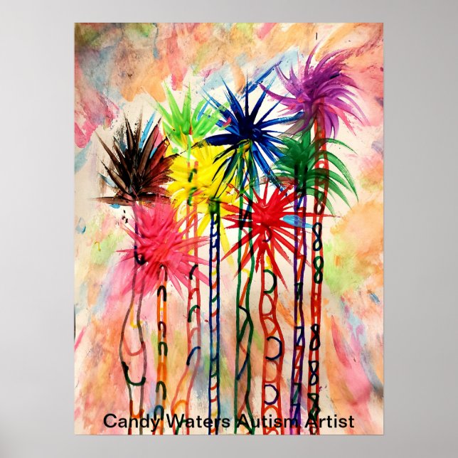 Poster Artista do Autismo Candy Waters (Frente)