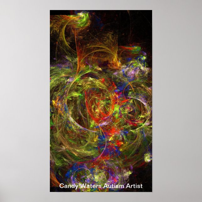 Poster Artista do Autismo Candy Waters (Frente)