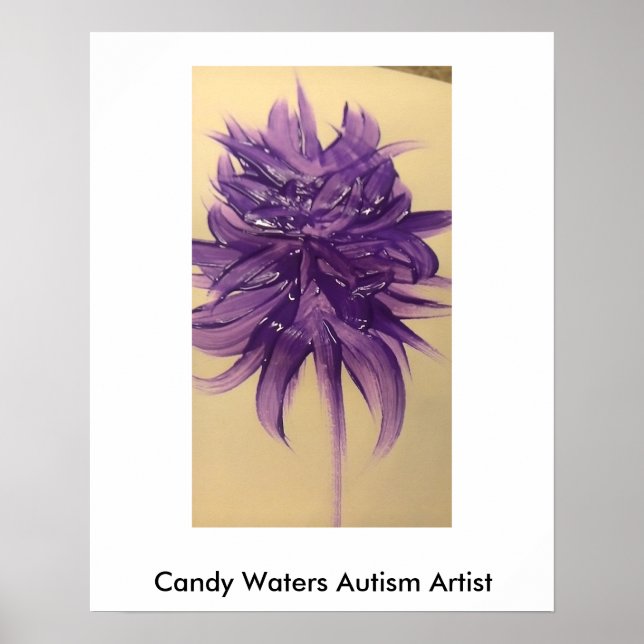 Póster Artista do Autismo Candy Waters (Frente)