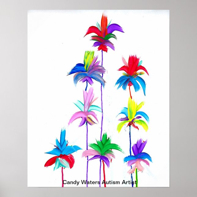 Poster Artista do Autismo Candy Waters (Frente)