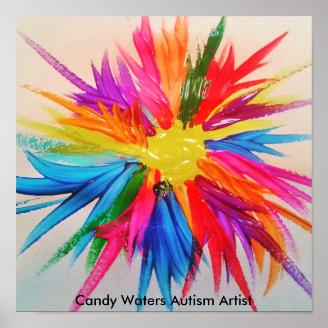 Poster Artista do Autismo Candy Waters (Frente)
