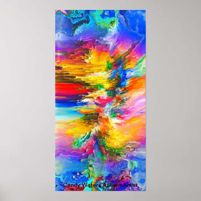 Poster Artista do Autismo Candy Waters (Frente)