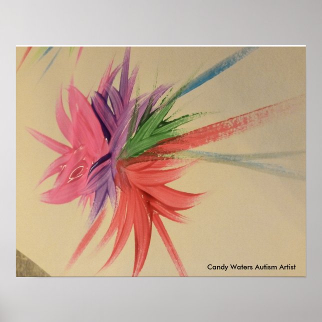 Póster Artista do Autismo Candy Waters (Frente)
