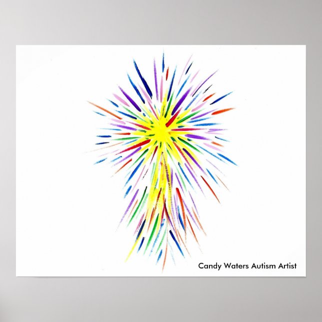 Poster Artista do Autismo Candy Waters (Frente)