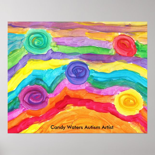 Póster Artista do Autismo Candy Waters (Frente)