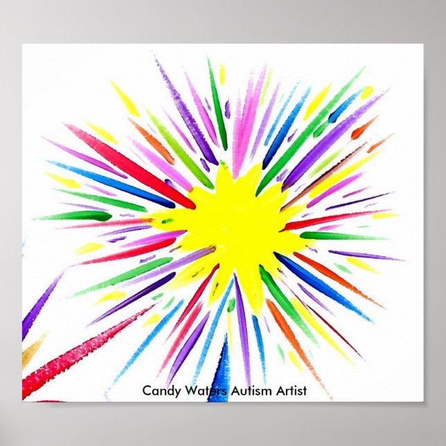 Póster Artista do Autismo Candy Waters (Frente)