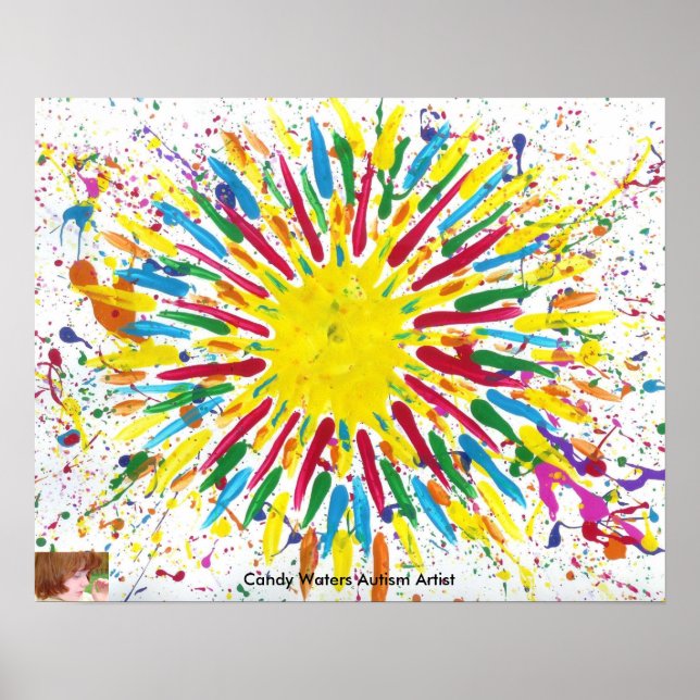 Poster Artista do Autismo Candy Waters (Frente)
