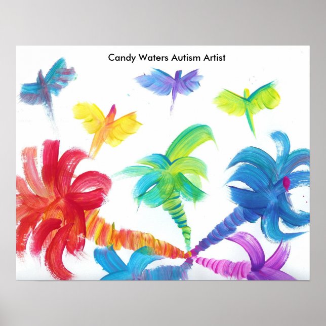 Póster Artista do Autismo Candy Waters (Frente)