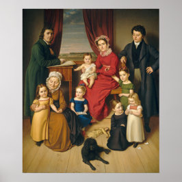 Poster Artista e Sua Família, Cartaz de Arte Fina Alemã