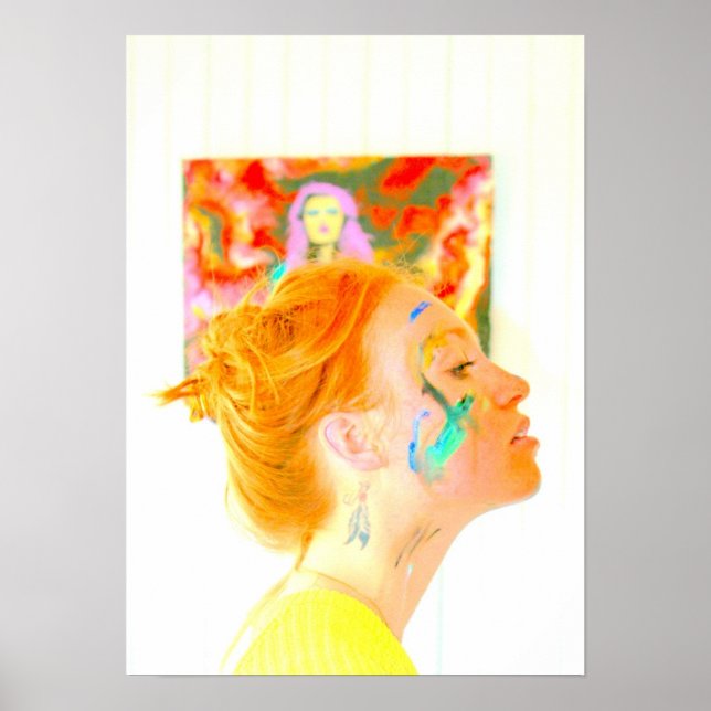 Póster Artista feminina posando (Frente)
