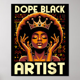 Poster Artista Negro Droga Professor de Arte Afro America