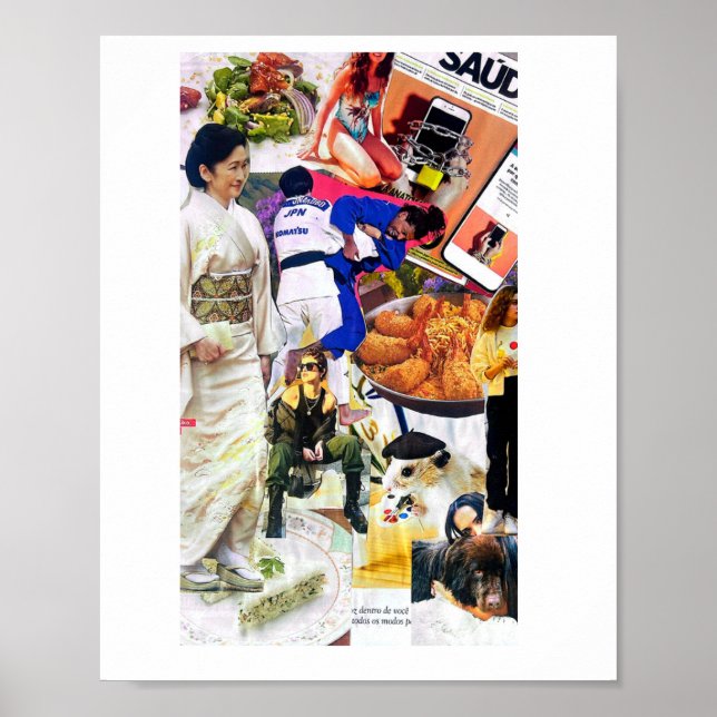 Poster Artista surdo, arte feita á mão, desenhos. (Frente)