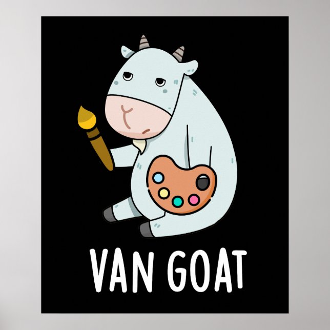 Poster Artista Van Goat Funny Pun Dark BG (Frente)