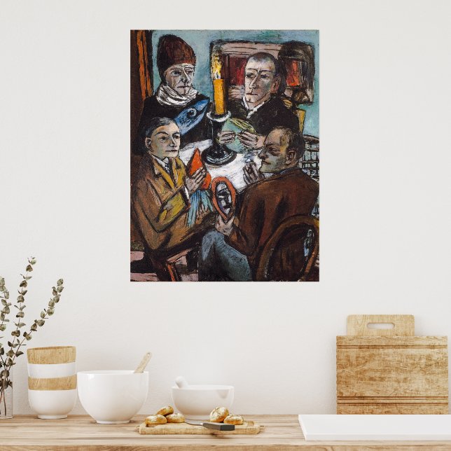 Poster Artistas com Legumes | Max Beckmann | (Cozinha)