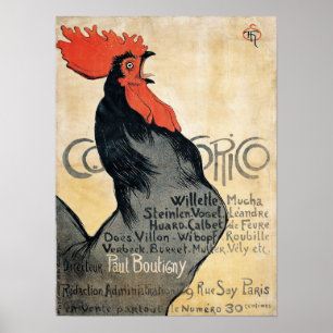 Poster Artistas de Cocorico do francês do vintage
