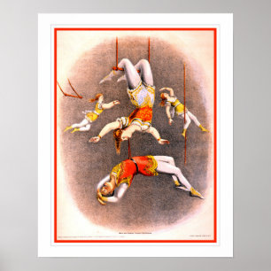 Poster Artistas de Trapeze Circus Vintage