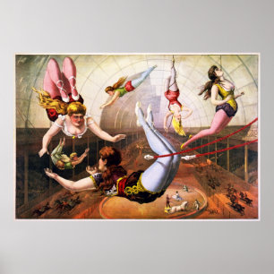 Póster Artistas de trapézio