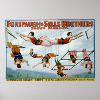 Póster Artistas Trapeze / Forepaugh & Selle Brothers