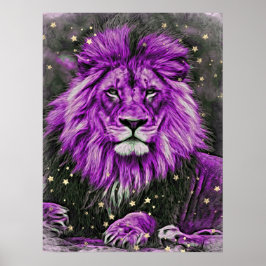 Poster *~* Artística + Abstrato artística Celestial LION 
