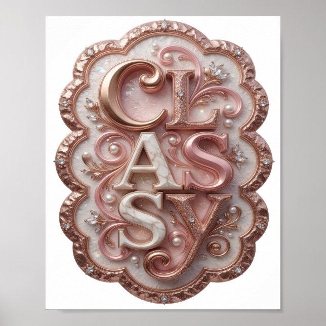 Poster Artístico Rosa CLASSE (Frente)