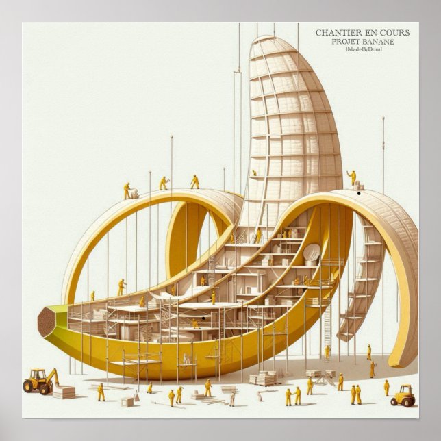 Poster artistique - Projet Banane : architecture e (Frente)