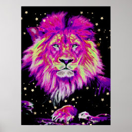 Poster *~* Artsy Abstrato Artístico Celestial LION AP23