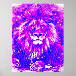 Poster *~* Artsy + Abstrato Bold Celestial LION AP23
